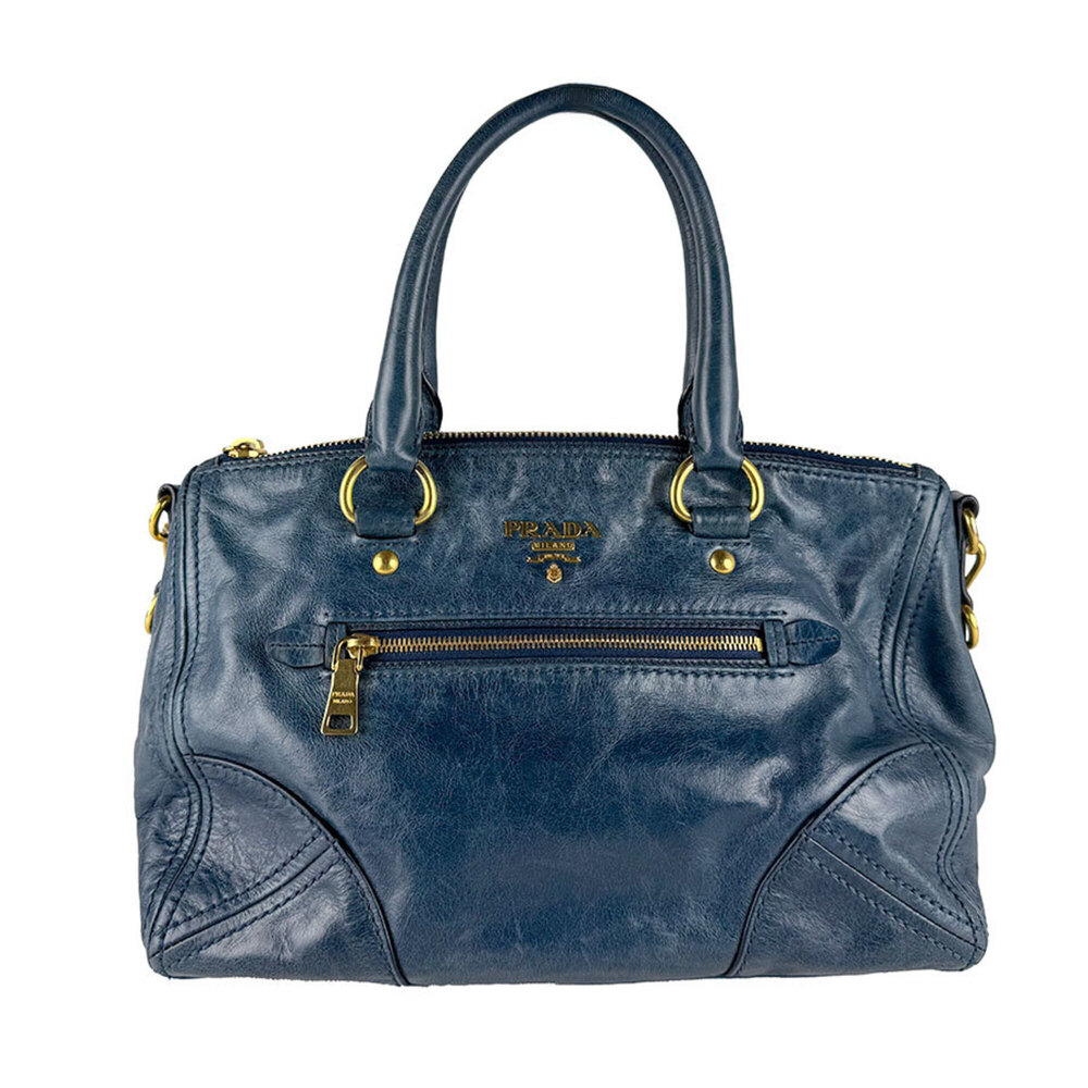 Prada PRADA Shoulder Bag Handbag Leather Green Women's z10889